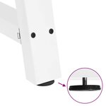 vidaXL Pieds de table à manger en forme de A  2 pièces  blanc  100 x (72-73) cm  acier