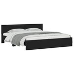 vidaXL Cadre de lit avec LED sans matelas noir 180x200 cm
