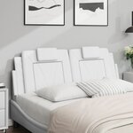 vidaXL Coussin de tête de lit Viana blanc 140 cm similicuir