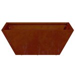 vidaXL Cache-pot de jardin 5 Pièces Rouillé 40 x 40 x 15 cm Acier patiné