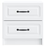vidaXL Cabinet de chevet Blanc 43 x 34 5 x 44 5 cm Bois d'ingénierie