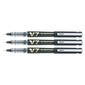 Roller Rechargeable Hi-TechPoint V7 Begreen Pointe Moyenne Encre liquide Noir x 3 PILOT