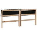 vidaXL Tête de lit capitonnée Noir 180 cm Pin massif