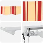 vidaXL Auvent rétractable électrique Jaune Orange et Blanc 5 × 3 5 m
