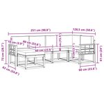 vidaXL Ensemble de canapés d'extérieur 6 pc Blanc et anthracite