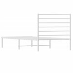 vidaXL Cadre de lit métal avec tête de lit blanc 90x190 cm
