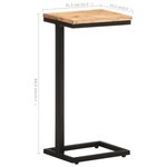 vidaXL Tables d'appoint 2 Pièces 31 5x24 5x64 5 cm Bois d'acacia solide