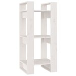 vidaXL Bibliothèque/Séparateur de pièce Blanc 41x35x91 cm Pin solide