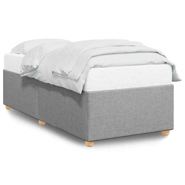 vidaXL Cadre de lit sans matelas gris clair 90x190 cm tissu