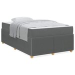 vidaXL Cadre de lit Autre Gris foncé 120 x 200 cm tissu