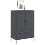 vidaXL Buffet haut anthracite 68x39x101 5 cm acier