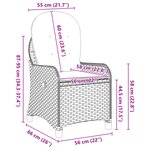 Fauteuil relax avec coussin en poly rattan beige