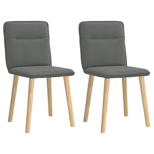 vidaXL Chaises à manger lot de 2 gris foncé tissu