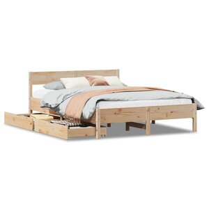 vidaXL Cadre de lit sans matelas 150x200 cm bois de pin massif