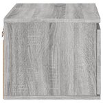 vidaXL Table de chevet murale avec lumières LED sonoma gris