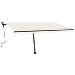 vidaXL Auvent manuel rétractable sur pied 450x350 cm Crème