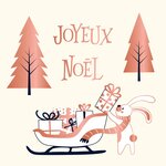 Carte De Vœux Noël Etincelle Traineau Cadeaux - Draeger paris
