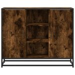 vidaXL Buffet chêne fumé 92x35x76 cm bois d'ingénierie