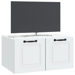 vidaXL Meuble TV mural Blanc 59 5 x 41 x 30 cm Bois d'ingénierie