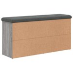 vidaXL Banc à chaussures sonoma gris 102x32x50 cm bois d'ingénierie