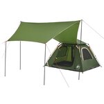 vidaXL Tente de camping à dôme 4 personnes vert libération rapide