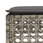 vidaXL Salon de jardin 4 Pièces avec coussins gris résine tressée