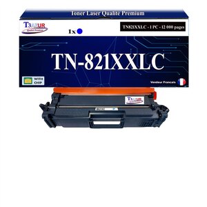 T3AZUR- Toner compatible avec Brother TN 821 XXL pour Brother HL-L9430CDN  HL-L9470CDN  MFC-L9630CDN  MFC-L9670CDN Cyan