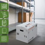 Pack and Move - Lot 20 cartons stockage - 55 x 30 x 30 cm - Poignées renforcées - 1 marqueur offert