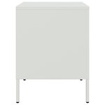 vidaXL Table de chevet blanc 36x39x50 5 cm acier