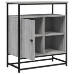 vidaXL Buffet sonoma gris 69x35x80 cm bois d'ingénierie