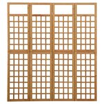vidaXL Cloison de séparation à 4 panneaux Bois de pin solide 161x180cm