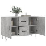 vidaXL Buffet gris béton 100x36x60 cm bois d'ingénierie