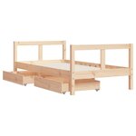 vidaXL Cadre de lit pour enfant et tiroirs 80x160cm bois de pin massif
