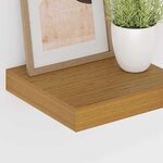vidaXL Étagère Murale 2 Pièces Beige 23 x 23 5 x 4 cm Bois d'ingénierie