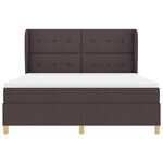 vidaXL Lit à ressorts avec matelas gris foncé 90x190 cm Marron foncé