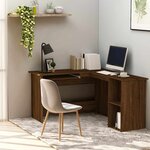 vidaXL Bureau d'angle chêne marron 120x140x75 cm bois d'ingénierie