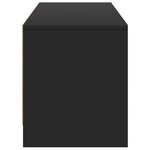 vidaXL Meuble TV avec LED Noir 165 x 34 x 40 cm Bois d’ingénierie