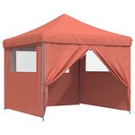 vidaXL Tente de fête 292 x 292 x 315 cm Terre cuite Tissu Oxford
