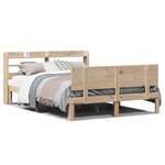 vidaXL Cadre de lit avec tête de lit 160x200 cm bois de pin massif