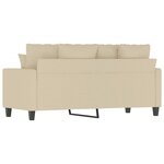 vidaXL Canapé à 2 places Crème 140 cm Tissu