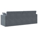 vidaXL Canapé Lit 2-en-1 Gris Sombre 213x144x60 cm Velours