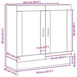 vidaXL Bibliothèque Chêne noir 82.5 x 30.5 x 80 cm Bois d'ingénierie