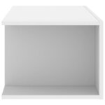 vidaXL Meuble TV avec lumières LED Blanc 90x39x30 cm