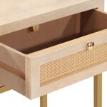 vidaXL Table console 90x30x76 cm bois massif de manguier et fer