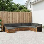 vidaXL Ensemble de canapés d'extérieur 8 Pièces Naturel et Anthracite