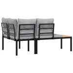 vidaXL Bancs de jardin avec coussins lot de 2 acier enduit de poudre