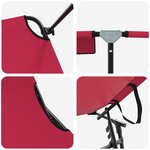 vidaXL Chaise longue pliante Rouge 190 x 57 x 81 cm oxford