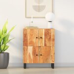 vidaXL Buffet avec 4 portes 60x33x75 cm bois massif d'acacia