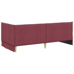 vidaXL Cadre de lit d'angle Bordeaux 100 x 200 cm Velours