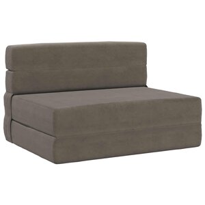 vidaXL Canapé-lit pliable Gris clair 100 x 80 x 60 cm Tissu